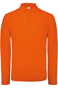 Polo maille piquée unisexe manches longues B&C ID001