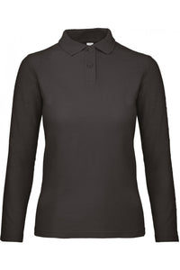 Polo maille piquée femme manches longues B&C ID001