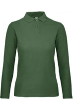 Charger l&#39;image dans la galerie, Polo maille piquée femme manches longues B&amp;C ID001
