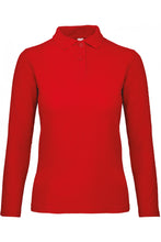 Charger l&#39;image dans la galerie, Polo maille piquée femme manches longues B&amp;C ID001
