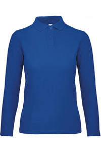 Polo maille piquée femme manches longues B&C ID001