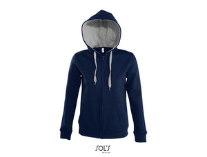 Veste femme bicolore à capuche doublée contrastée Sol's Soul Women